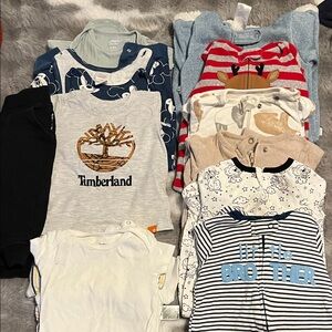 6-9 months Timberland Baby outfit and pajama sets bundle